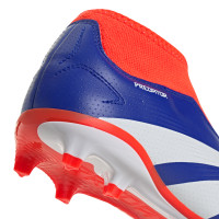 adidas Predator League Veterloze Gras Voetbalschoenen (FG) Kids Blauw Wit Rood