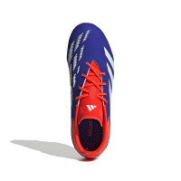 adidas Predator Elite Gras Voetbalschoenen (FG) Kids Blauw Wit Rood