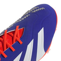 adidas Predator Elite Gras Voetbalschoenen (FG) Kids Blauw Wit Rood