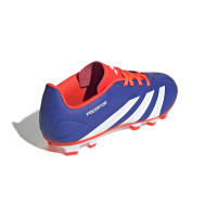 adidas Predator Club Gras / Kunstgras Voetbalschoenen (MG) Kids Blauw Wit Rood