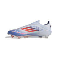 adidas F50 Elite Veterloze Gras Voetbalschoenen (FG) Wit Rood Blauw