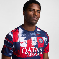 Nike Paris Saint Germain Pre-Match Trainingsset 2024-2025 Donkerblauw Rood