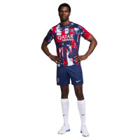 Nike Paris Saint Germain Pre-Match Trainingsshirt 2024-2025 Donkerblauw Rood