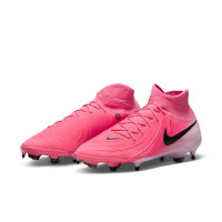 Nike Phantom Luna II Pro Gras Voetbalschoenen (FG) Felroze Lichtroze Zwart