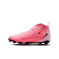 Nike Phantom Luna II Academy Gras / Kunstgras Voetbalschoenen (MG) Kids Felroze Lichtroze Zwart