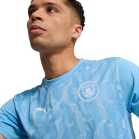 PUMA Manchester City Pre-Match Trainingsshirt 2024-2025 Lichtblauw Wit