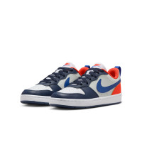 Nike Court Borough Low Recraft Sneakers Kids Wit Donkerblauw Blauw Oranje