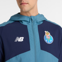 New Balance FC Porto Travel Trainingspak Hooded 2024-2025 Blauwgrijs Donkerblauw Wit