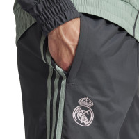 adidas Real Madrid Culturewear Trainingsbroek Woven 2024-2025 Donkergrijs Groen Paars