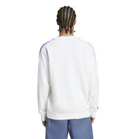 adidas Real Madrid DNA Crew Sweater 2024-2025 Wit Blauw