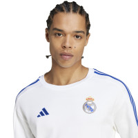 adidas Real Madrid DNA Crew Sweater 2024-2025 Wit Blauw