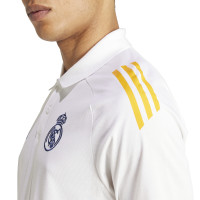 adidas Real Madrid Polo Zomerset 2024-2025 Wit Donkerblauw Geel