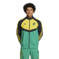 adidas Jamaica Culturewear Trainingspak Woven Full-Zip 2024-2026 Groen Geel Zwart