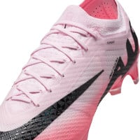Nike Zoom Mercurial Vapor 15 Elite Gras Voetbalschoenen (FG) Lichtroze Felroze Zwart