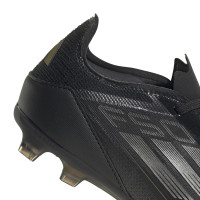 adidas F50 Pro Gras Voetbalschoenen (FG) Kids Zwart Grijs Goud