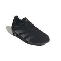 adidas Predator Elite Gras Voetbalschoenen (FG) Kids Zwart Grijs Goud