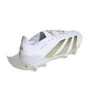 adidas Predator Elite IJzeren-Nop Voetbalschoenen (SG) Wit Goud