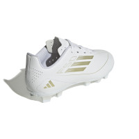 adidas F50 Club Gras / Kunstgras Voetbalschoenen (FxG) Kids Wit Goud