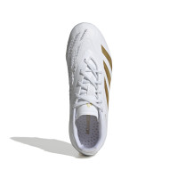 adidas Predator Elite Gras Voetbalschoenen (FG) Kids Wit Goud