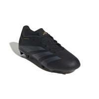 adidas Predator League Gras Voetbalschoenen (FG) Kids Zwart Grijs Goud