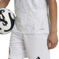 adidas Real Madrid Pre-Match Trainingsshirt 2024-2025 Kids Wit Grijs