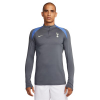 Nike Tottenham Hotspur Strike Trainingstrui 1/4-Zip 2024-2025 Donkergrijs Blauw