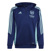 adidas Arsenal Track Hoodie Trainingspak 2024-2025 Kids Donkerblauw Lichtblauw