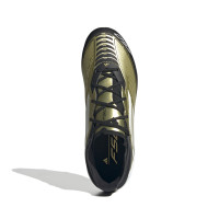 adidas F50 Messi Pro Gras Voetbalschoenen (FG) Kids Goud Zwart Wit