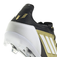 adidas F50 Messi Pro Gras Voetbalschoenen (FG) Kids Goud Zwart Wit