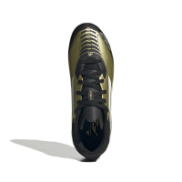 adidas F50 Messi League Gras Voetbalschoenen (FG) Kids Goud Zwart Wit