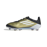 adidas F50 Messi Elite Gras Voetbalschoenen (FG) Goud Zwart Wit