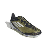 adidas F50 Messi Elite Gras Voetbalschoenen (FG) Goud Zwart Wit