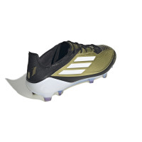 adidas F50 Messi Elite Gras Voetbalschoenen (FG) Goud Zwart Wit