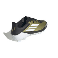 adidas F50 Messi Club Gras / Kunstgras Voetbalschoenen (FxG) Goud Zwart Wit