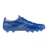 Mizuno Alpha Elite Gras Voetbalschoenen (FG) Blauw Wit Goud