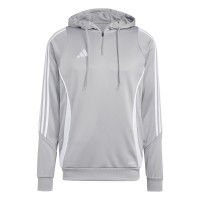 adidas Tiro 24 Hooded Trainingspak 1/4-Zip Grijs Wit