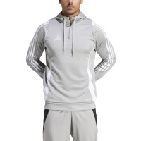 adidas Tiro 24 Hooded Trainingstrui 1/4-Zip Grijs Wit