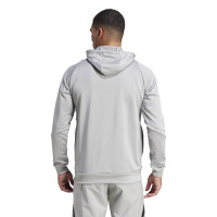 adidas Tiro 24 Hooded Trainingspak 1/4-Zip Grijs Wit