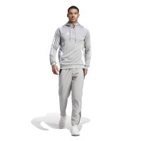 adidas Tiro 24 Hooded Trainingstrui 1/4-Zip Grijs Wit