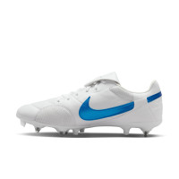 Nike Premier III IJzeren-Nop Voetbalschoenen (SG) Anti-Clog Wit Blauw