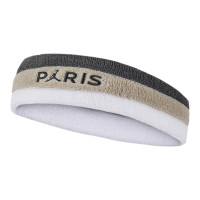 Nike PSG Jordan Haarband Donkergrijs Beige Wit