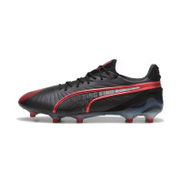 PUMA King Ultimate Launch Edition Gras / Kunstgras Voetbalschoenen (MG) Zwart Rood