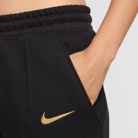 Nike FC Barcelona Tech Fleece Joggingbroek 2024-2025 Dames Zwart Goud