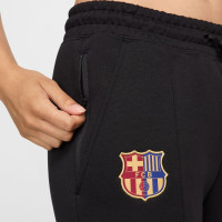 Nike FC Barcelona Tech Fleece Trainingspak 2024-2025 Dames Zwart Goud