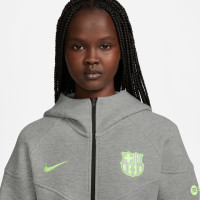 Nike FC Barcelona Tech Fleece Vest 2024-2025 Dames Grijs Lichtgroen