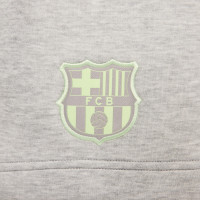 Nike FC Barcelona Tech Fleece Broekje 2024-2025 Grijs Lichtgroen