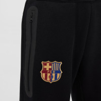 Nike FC Barcelona Tech Fleece Trainingspak 2024-2025 Kids Zwart Goud