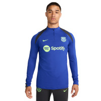 Nike FC Barcelona Strike Trainingspak 1/4-Zip 2024-2025 Blauw Donkergrijs Lichtgroen