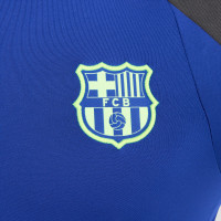 Nike FC Barcelona Strike Trainingstrui 1/4-Zip 2024-2025 Blauw Lichtgroen