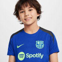 Nike FC Barcelona Strike Trainingsshirt 2024-2025 Kids Blauw Lichtgroen